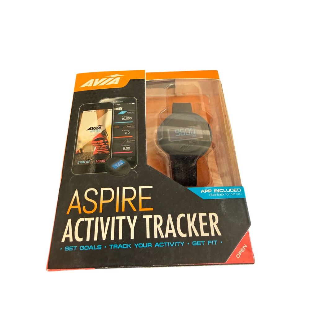 NEW Sealed Avia Aspire Activity Tracker AV-CF2003B Fitness Watch Pedometer NIB
